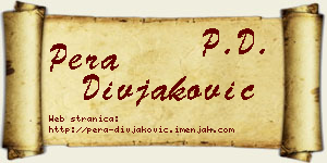 Pera Divjaković vizit kartica